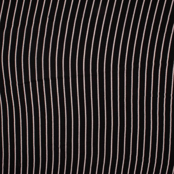 Novelty Polyester Print - Stripes - Black For Discount