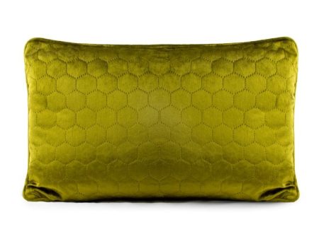 Decorative feather cushion  - Luxe quilted - Lime - 13 x 20   Hot on Sale