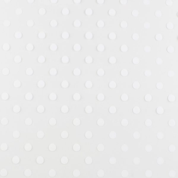 Home Decor Fabric - Tablecloth Clear Vinyl - Polkadots - White Discount