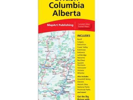 Carte British Columbia Alberta For Sale