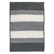 Chenille Bath Mat - Striped Charcoal - 20 x 31 in Online Sale