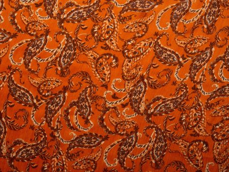 Printed polyester - MARCELINE - Paisley - Carrot Online