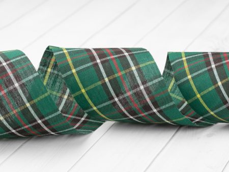 Tartan Stiffen Ribbon 2 3 8  - Newfoundland Online Sale