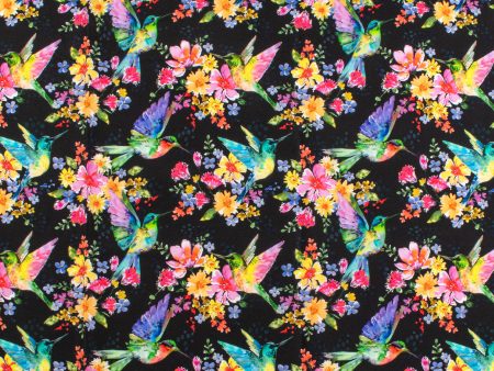 Windham Fabrics - Printed Cotton -A HUMMINGBIRD S CHARM - 004 - Black on Sale