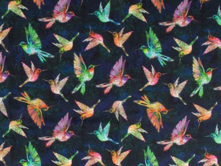 Windham Fabrics - Printed Cotton -A HUMMINGBIRD S CHARM - 002 - Navy Supply