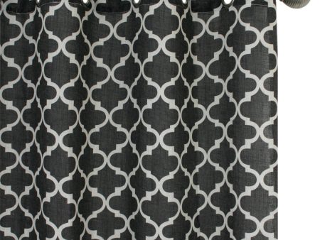 Grommet Curtain - Echo - Black - 53 x 85   For Sale