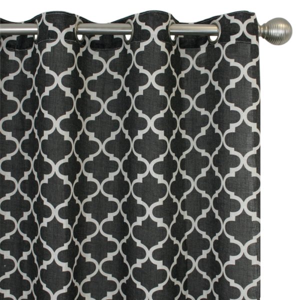 Grommet Curtain - Echo - Black - 53 x 85   For Sale