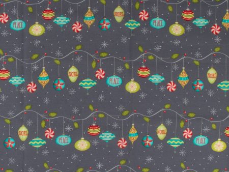 Windham Fabrics - Printed Cotton - A VERY TERRI CHRISTMAS - 002 - Charcoal Online Hot Sale