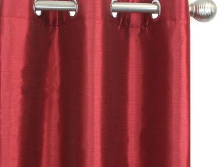 Lined grommet curtain panel - Isabel - Red - 54 x 95 in Online now