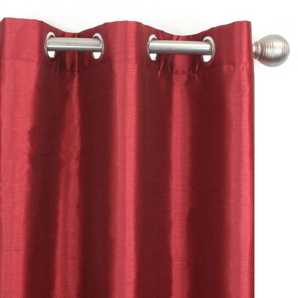 Lined grommet curtain panel - Isabel - Red - 54 x 95 in Online now