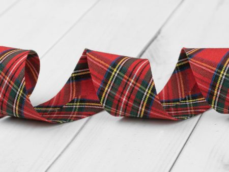 Tartan Single Fold Bias Tape - Royal Stewart For Cheap