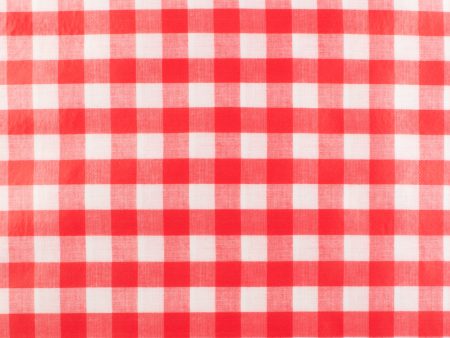 Home Decor Fabric - Tablecloth Vinyl - Check - Red Online now