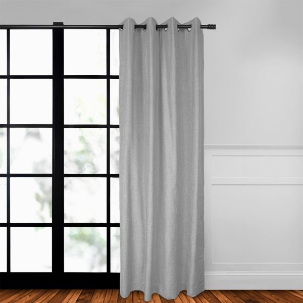 Blackout Grommet curtain panel - Lisbon - Grey - 52 x 85   Online Sale