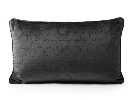 Decorative feather cushion  - Luxe quilted - Black - 13 x 20   on Sale