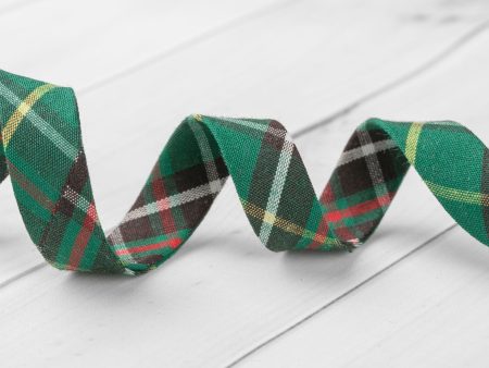 Tartan Double Fold Bias Tape - Newfoundland For Cheap