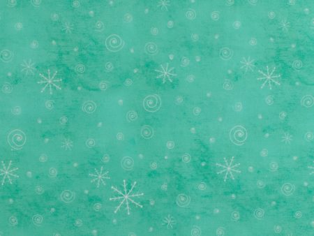 Windham Fabrics - Printed Cotton - A VERY TERRI CHRISTMAS - 007 - Turquoise For Discount