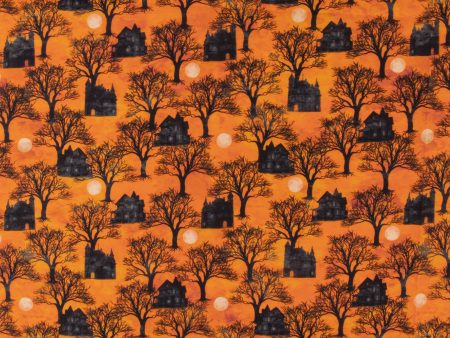 Windham Fabrics - Printed Cotton - FULL MOON - 007 - Pumpkin Hot on Sale