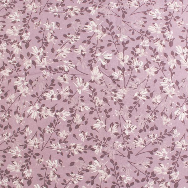 Wide Flannel Backing Print - Flowers - 025 - ElderBerry Cheap