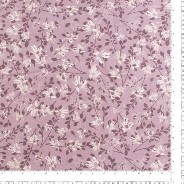 Wide Flannel Backing Print - Flowers - 025 - ElderBerry Cheap