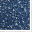 Wide Flannel Backing Print - Flowers - 023 - True Navy Supply