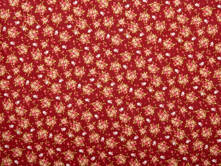 BLOOMFIELD CALICO S Cotton Print -  Bouquet - Red Sale